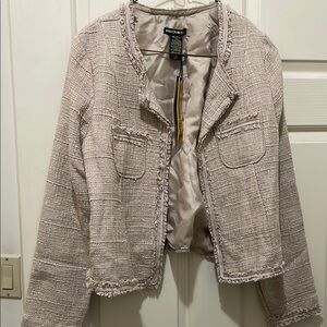 Request Beige Tweed Jacket (sz lg)